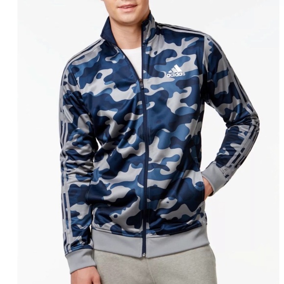adidas Other - adidas • blue camo print track jacket
